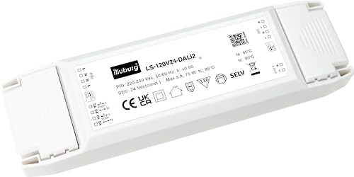 illuburg LED Treiber 24V 120W DALI Push Taster 0-10V Dimmbar Flackerfrei für LED Streifen Trafo Transformator Netzteil Vorschaltgerät Driver illuburg LED Treiber 24V 120W DALI Push Taster 0-10V Dimmbar Flackerfrei für LED Streifen Trafo Transformator Netzteil Vorschaltgerät Driver von illuburg