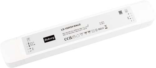 illuburg LED Treiber 24V 150W DALI Push Taster Dimmbar Flackerfrei für LED Streifen Trafo Transformator Netzteil Vorschaltgerät Driver illuburg LED Treiber 24V 150W DALI Push Taster Dimmbar Flackerfrei für LED Streifen Trafo Transformator Netzteil Vorschaltgerät Driver von illuburg