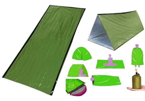 illuevagrun 2 Stück Überleben Schlafsack & Camp Zelt Notfalldecke Wasserdicht Notfall Decke Ultraleicht Biwaksack Hitzeabweisend Kälteschutz illuevagrun 2 Stück Überleben Schlafsack & Camp Zelt Notfalldecke Wasserdicht Notfall Decke Ultraleicht Biwaksack Hitzeabweisend Kälteschutz von illuevagrun