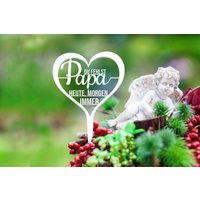 Illumino Grabdekoration Grabschmuck Grabstecker/stahl/Trauerspruch /Papa Du Fehlst Heute Morgen Immer/ Eine Liebevolle Erinnerung von illuminodesign