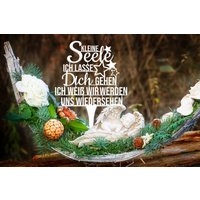 Illumino Grabdekoration Grabschmuck Wetterfeste Grabstecker Aus Stahl Mit Trauerspruch /Ich Liebe Dich Bis Jenseits Des Mondes/ Friedhof von illuminodesign