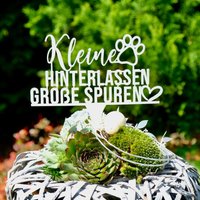 Illumino Grabstecker Wetterfest Grabschmuck Pulverbeschichtet Friedhof Grabdeko Trauer Spruch "Kleine Pfoten Hinterlassen Große Spuren" Urne Illumino Grabstecker Wetterfest Grabschmuck Pulverbeschichtet Friedhof Grabdeko Trauer Spruch "Kleine Pfoten Hinterlassen Große Spuren" Urne von illuminodesign