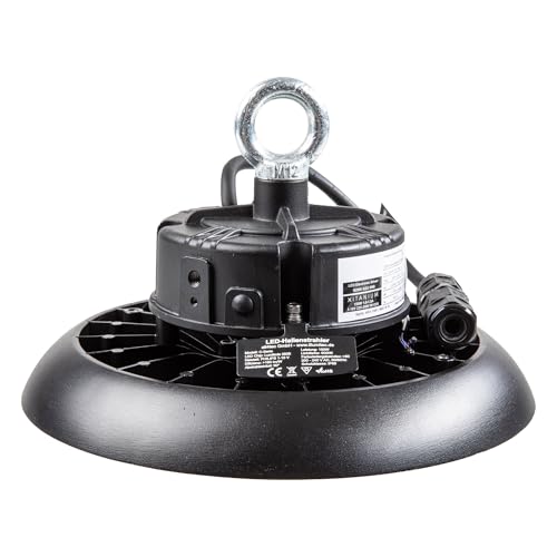 illumitec 2 Stk. LED Hallenstrahler 150W mit Philip Netzteil dimmbar, 185 lm/w, 5000K, blendarm, 90°, UFO High Bay, Hallenleuchte Industrielampe Hallentiefstrahler Hallenbeleuchtung, 5-Jahre Garantie von illumitec