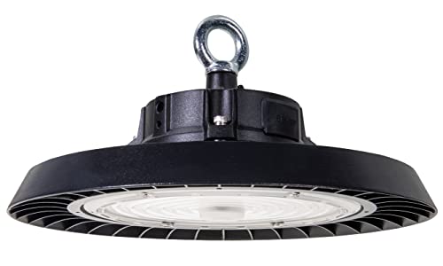 illumitec 4 Stück LED Hallenstrahler 100/80/60W, 173 lm/W, 4000/5000/5700K, Leistung/Lichtfarbe einstellbar, 90°, UFO High Bay, Hallenleuchte, Industrielampe, Hallenbeleuchtung, 5-Jahre Garantie von illumitec