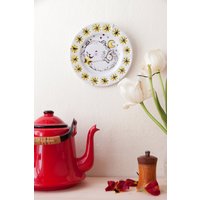 Gute Nacht Bär | Wandteller Wanddeko Dekoteller Schwarz Und Gelb von illupetra