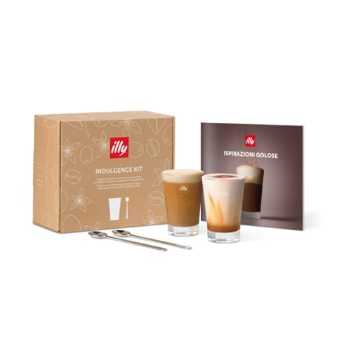 illy COLLECTION Set Indulgence 2 Gläser 170 ml + 2 Teelöffel + Rezeptbuch von illy
