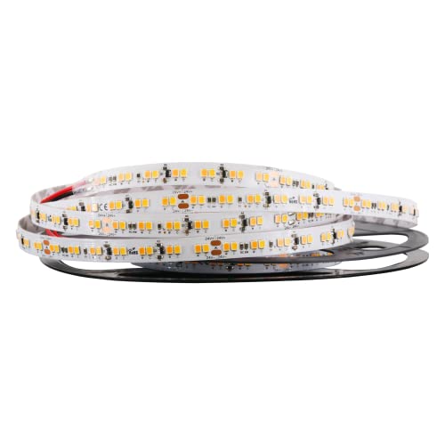 iluminize LED-Lichtband White Dim2Warm: 168 LEDs pro Meter, 3000K-1900K mit RA90, SDCM2, IP20, 24V, 9,4W/m, 10mm Breite | 5m Rolle von iluminize