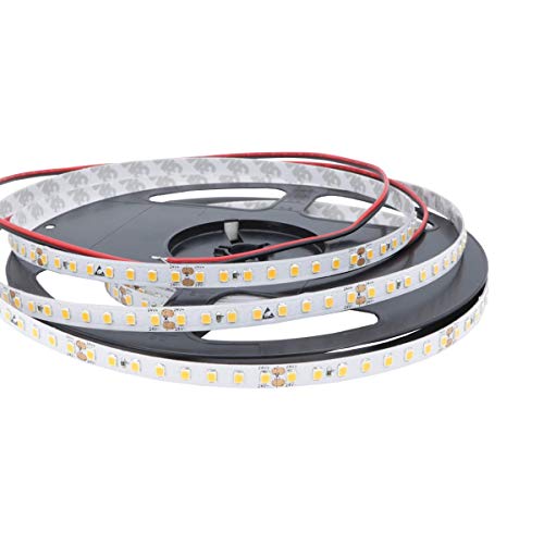 iluminize LED-Streifen: hocheffizienter LED-Streifen mit 128 LEDs pro Meter, 102lm/W, SMD2835, 8 mm breit, hoch selektiert, 24V, 8,6W pro Meter, 5 m auf Rolle (2700K Ra 95 IP65NANO) von iluminize