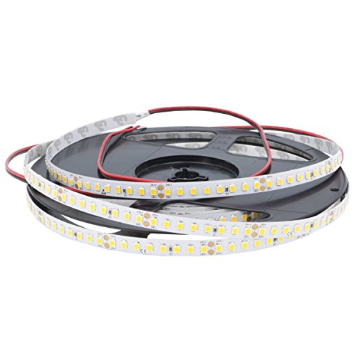 iluminize LED-Streifen: hocheffizienter LED-Streifen mit 160 LEDs pro Meter, 114lm/W, SMD2835, 8 mm breit, hoch selektiert, 24V, 10,6W pro Meter, 5 m auf Rolle (5000K Ra 95 IP33) von iluminize