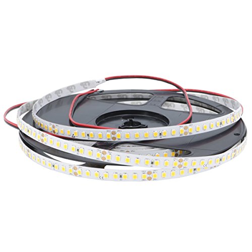 iluminize LED-Streifen: hocheffizienter LED-Streifen mit 160 LEDs pro Meter, 92lm/W, SMD2835, 8 mm breit, hoch selektiert, 24V, 10,6W pro Meter, 5 m auf Rolle (2700K Ra 95 IP65NANO) von iluminize
