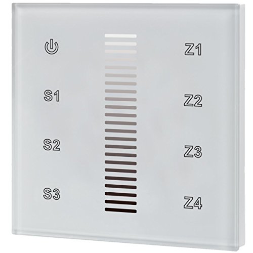 iluminize Touch Wand-Dimmer Funk: für weiße LEDs, 4 Zonen, 230V Anschluss, Schalterdosen-Installation, KEIN Universal-Gerät: Funk Controller ist erforderlich (für weiße LEDs) von iluminize