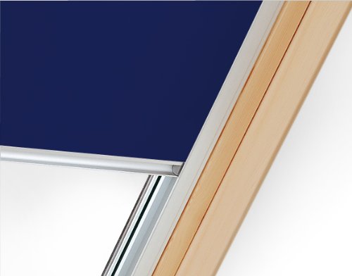 Verdunklungsrollo mit Hitzeschutz für Velux Dachfenster GZL, GGL, GFL, GGU, GHL, GPU, GHU, GLL, GLU (C04, CK04) - Dunkelblau von imFenster