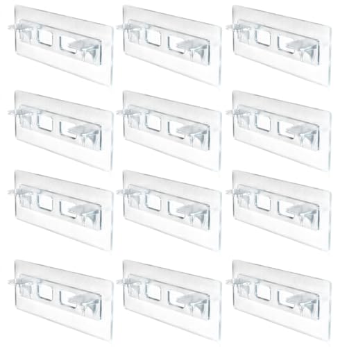 12-pcs-Regalunterstützungsstifte, selbstklebende Acrylschrank-Regal-Clips mit starker Tragung für Möbelbuchhandelschrankschrank, 5, 9x2, 8-Zoll-Stützclips von imFreienawn