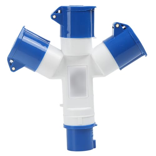 16-A-Steckdose, wasserdicht, Bass, 32/16 A, Splitter, industrieller 3-Wege-Wohnwagen-Elektroadapter für Wohnwagen und Wohnmobile, elektrischer Anschluss für Camping 16-A-Steckdose, wasserdicht, Bass, 32/16 A, Splitter, industrieller 3-Wege-Wohnwagen-Elektroadapter für Wohnwagen und Wohnmobile, elektrischer Anschluss für Camping von imFreienawn