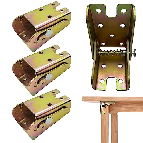 90-Grad selbst sperren Faltscharschen 4pcs erweiterte Selbstverriegelung Klappscharniere rostresistente Stahlbeinbeinscharnier für DIY-Tisch von imFreienawn
