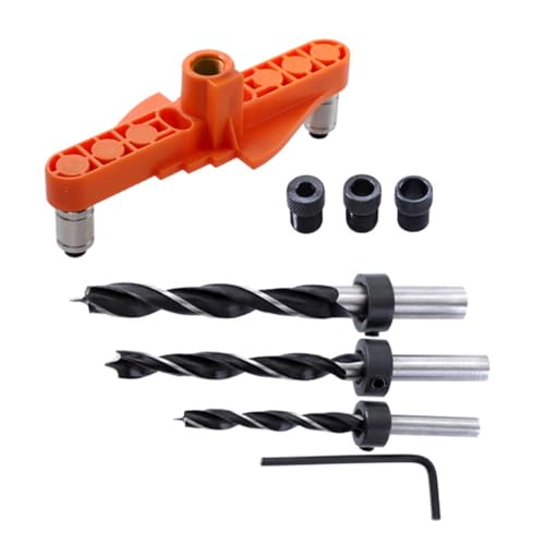 Dowel Jig Kit 2 in 1 selbst zentrierende Locator Guide Jig Holzbearbeitung Bohrhandwerkzeug OrangeSelf Centering Locator von imFreienawn