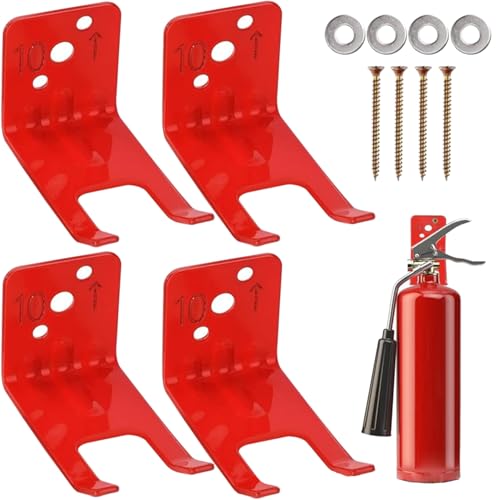 Feuerlöscher-Halterung, 4 Stück, Feuerlöscher-Halter, Wandhaken, Aufhänger, Feuerlöscher mit Schraubenbefestigung von imFreienawn