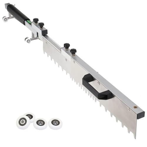 Fliesenwerkzeuge, verstellbare Dicke Floors -Werkzeuge Fliesen -Asche -Gerät Arbeitsparende Edelstahl -Flachmaschinen -Vibrationsinstrument von imFreienawn
