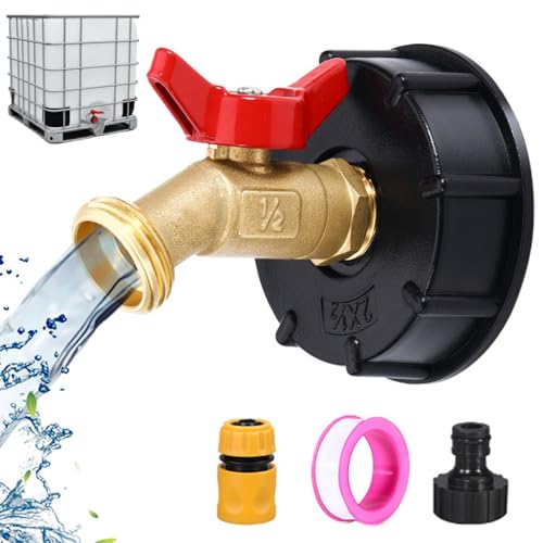 IBC -TOTE -Adapter 1 Set 2, 36 Grobgewinde IBC -Totentotten 1/2 Ventil mit Schalter Ersatz -Leckschlauchadapter für Gartenschlauchventil IBC -TOTE -Adapter 1 Set 2, 36 Grobgewinde IBC -Totentotten 1/2 Ventil mit Schalter Ersatz -Leckschlauchadapter für Gartenschlauchventil von imFreienawn