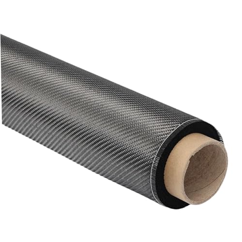 Kohlefaser, 3, 3 x 6, 6 Fuß wärmeresistente 3K-Twill-Gewebe-Kohlefaser-Wrap für die strukturelle Verstärkung an Betonwänden, Keller, Booten, Auto, 0, 32 mm dickes Blech von imFreienawn