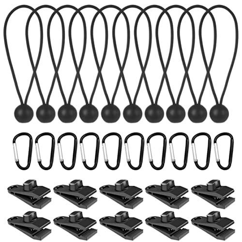 TARP Clip wiederverwendbare Schwerlastzeltclips mit Carabiners Campingzubehör für Baldachinabdeckung 30 Stcs Zeltclips von imFreienawn