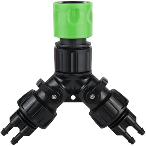 Tropfbewässerungsarmaturadapter, PVC-Leck-freier Gartenschlauchsplitter, 1/4 Zoll & 4-Wege-Schlauchsplitter für Garten-Gartenhaus-Hoffarm-Adapter von imFreienawn