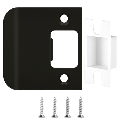 Verlängerte Streikplatte 2-1/4 x 2-1/4 Hochleistungs-Türverriegelungsplatte mit verstärkten Schrauben Extender Lippenverriegelung Stürmer für Außen-/Innen- von imFreienawn