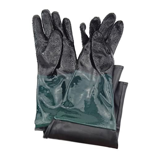 imFreienawn Gummi-Sandstrahlhandschuhe gegen Abtreping 60 cm PVC Spezialhandschuhe für Sandstrahlmaschine Gummi von imFreienawn