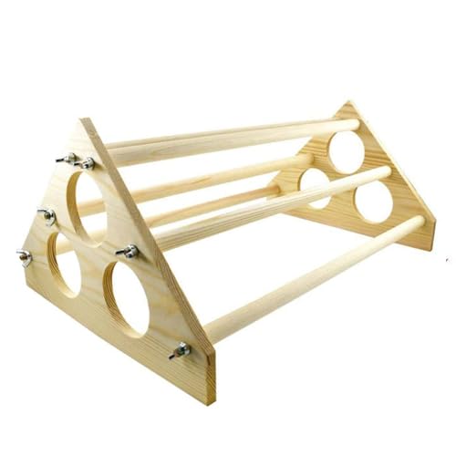 imFreienawn Hühnerbarsch aus Holz, Hühnerbrüter, wiederverwendbar, praktische Wurststäbe, multifunktionales Spielzeug für Stall, Babyküken, Hühner, 40,9 x 26,9 x 18 cm, Wurzel von imFreienawn