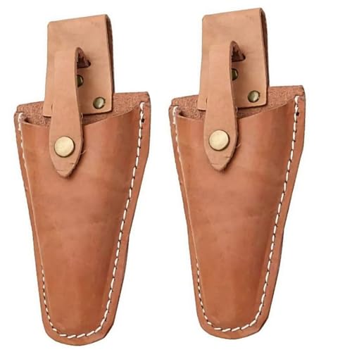imFreienawn Pruner 2pcs Secateure mit Schnappscherenhalter Letaher Hülle Schutzhülle Abdeckung für Gartenzellen Lederscheide von imFreienawn