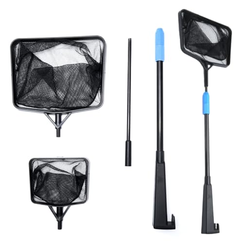 imFreienawn Teichnetze zur Reinigung, 50,8 - 66 cm, ausziehbar, starke Tragfähigkeit, Teichkescher mit dickem Griff, ideal zum Reinigen und Fangen von Fischen von imFreienawn