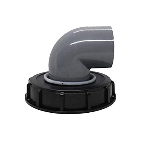 imFreienawn Tonne Barrel Plastikabdeckung 163 mm 90 Grad Regenwasser IBC Tank Deckelfilter Cap Zubehör Schwarzer IBC Deckelfilter von imFreienawn