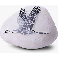 Lapidemart Dekostein Mit Mosaik Kranich in Verschiedenen Größen von imPerfektKunsthafen