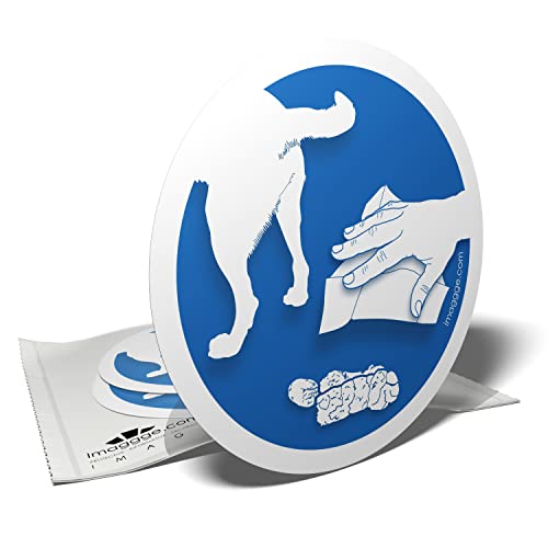 Aufkleber für Hundekot und Kotkot – verboten von Kot – 3 runde Aufkleber – 9,5 cm von imaggge.com