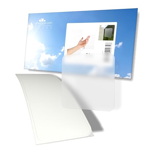 Imaggge.com - Antikollisionsaufkleber für Glastüren (Set mit 21 quadratischen, sandgestrahlten, durchscheinenden) – Signalisierung – verhindert Stöße gegen ein Glas von imaggge.com