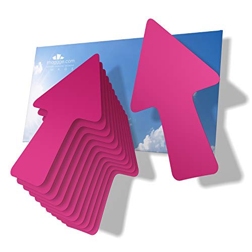imaggge.com 12 Pfeile - Fuchsia, Hinweis- und Hinweisaufkleber - Innen und Außen - Richtungen, Pfeilstrecke, Wegweiser von imaggge.com