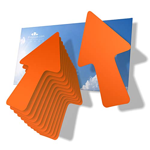 imaggge.com 12 Pfeile - Orange - Warn- und Orientierungsaufkleber - Innen & Außen - Richtungen, Pfeilpfade, Wegbeschreibungen von imaggge.com