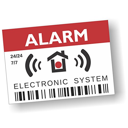 imaggge.com Aufkleber, Alarm - Electronic System - 12 Stück - Maße 7,4 x 5,2 cm. von imaggge.com