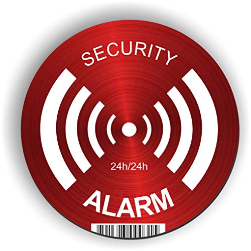 imaggge.com Hinweisschild mit Alarmfunktion – Security – rund 15 cm – sehr robust – Aluminium (kein PVC) – Signalisierung eines Überwachungssystems/Kamera – für Wand, Pfosten, Zaun von imaggge.com