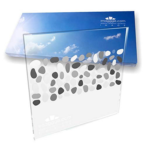imaggge.com Kieselfries - 112 selbstklebende Kieselsteine zum Dekorieren des Badezimmers (Duschglas, Wand, ...) oder zur Vermeidung von Kollisionen gegen Fenster (Vögel, Kinder, ...) von imaggge.com