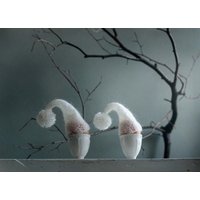 2Er Set Gestrickte Schneeweiße Eierwärmer von imali