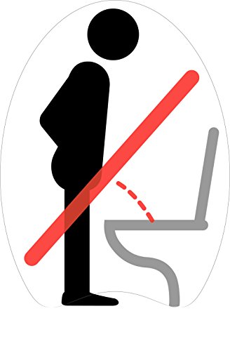 immi 2x2St - 2 Bitte im Sitzen pinkeln WC Deckel u. 2 Hände waschen Hygiene Aufkleber von immi