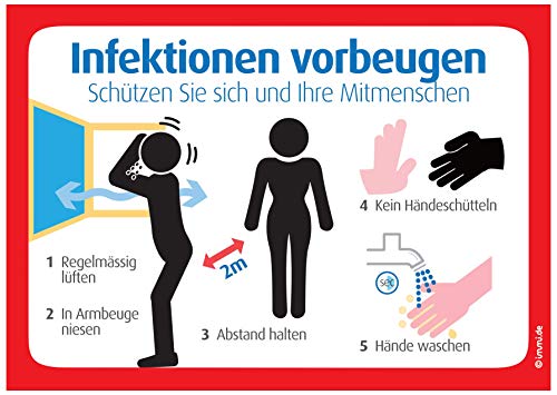 immi 4x Piktogramm Infektionen vorbeugen, Hygiene einhalten A6 Aufkleber für Badezimmer immi 4x Piktogramm Infektionen vorbeugen, Hygiene einhalten A6 Aufkleber für Badezimmer von immi