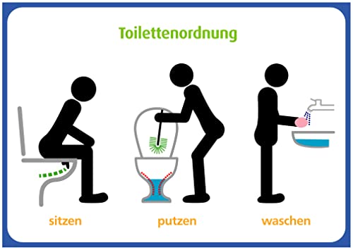 immi 6x Kloordnung, Aufkleber A7 (klein), Wie man's (nicht) macht von immi