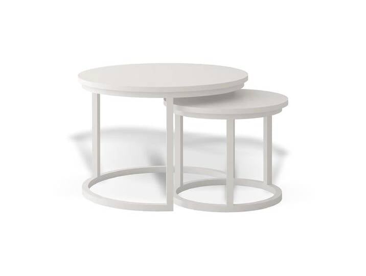 2er-Set Couchtische TORONTO II Weiß Weiß von imoebel24