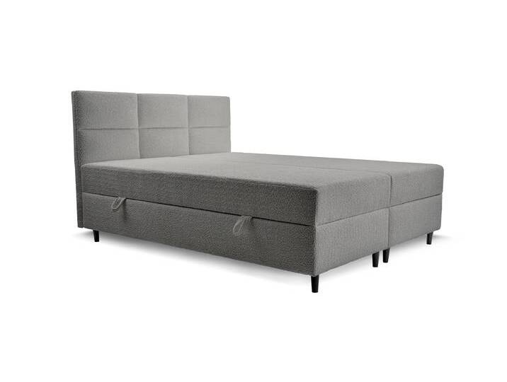 Boxspringbett 160x200 LAMBO Grau (Lambi 12) von imoebel24