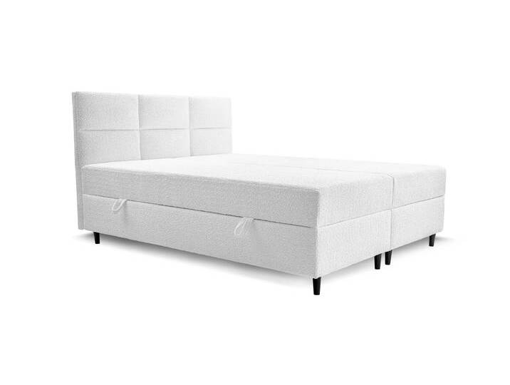 Boxspringbett 160x200 LAMBO Weiß (Lambi 7) von imoebel24