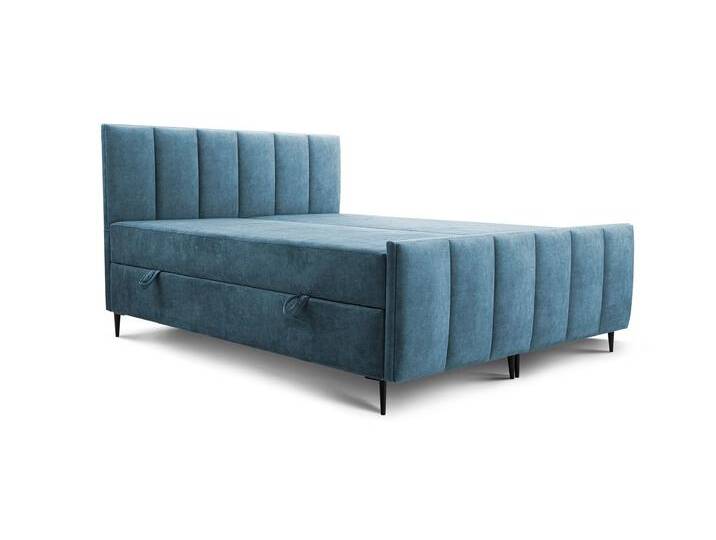 Boxspringbett 160x200 RUBI Blau (Vena 12) von imoebel24