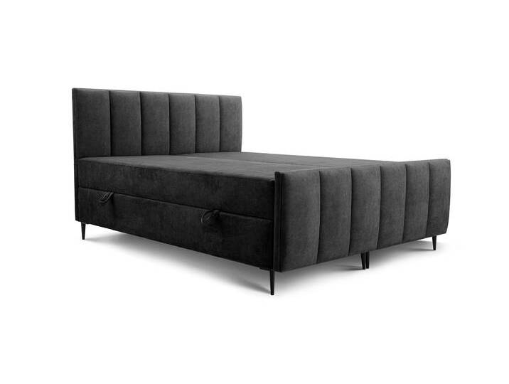 Boxspringbett 160x200 RUBI Grau (Noel 10) von imoebel24