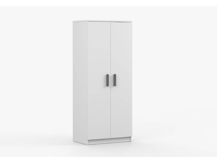 Drehtürenschrank JONAS I 06 80 cm Weiß Weiß Grau Drehtürenschrank JONAS I 06 80 cm Weiß Weiß Grau von imoebel24